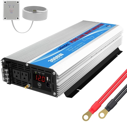 리모콘과 AC120V에 대한 3000W 순수 사인파 역변환 장치 DC12V