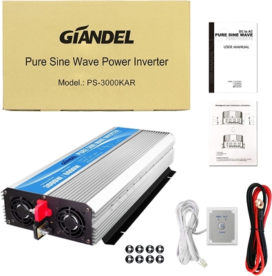 리모콘과 AC120V에 대한 3000W 순수 사인파 역변환 장치 DC12V