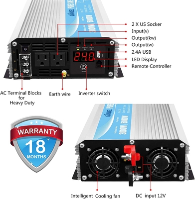 DC24V 순수 사인파 하이브리드 태양 인버터 3000W MSDS UN38.3