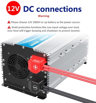 멀리 있는 제어 3000 와트 순수 사인파 인버터 12V 24V LCD 디스플레이