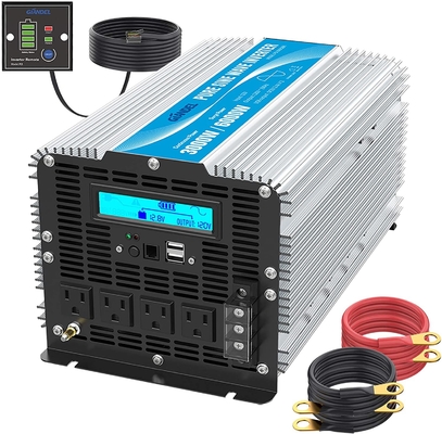 멀리 있는 제어 3000 와트 순수 사인파 인버터 12V 24V LCD 디스플레이