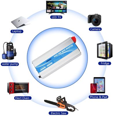 4 AC 코드 구멍과 잔델 4000W 24V 순수 사인파 인버터 1.5Amps