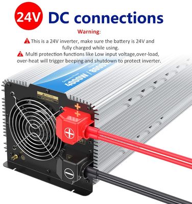 4 AC 코드 구멍과 잔델 4000W 24V 순수 사인파 인버터 1.5Amps